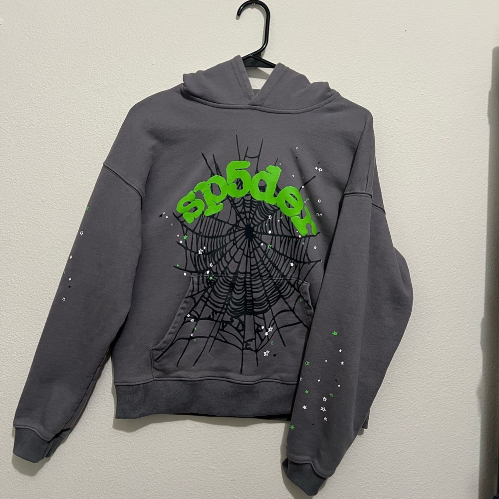 SP5DER  hoodie slate grey Small